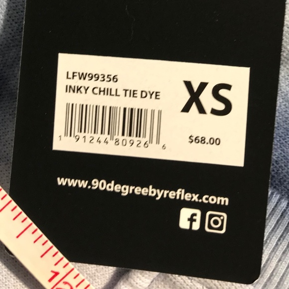 90 Degree Tie Dye Sweatshirt hooded with pockets - Picture 4 of 6